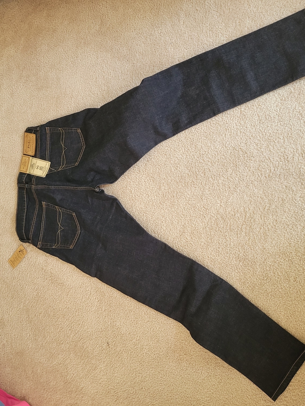 Polo by Ralph Lauren Men’s Dark Indigo Slim Straight Jeans